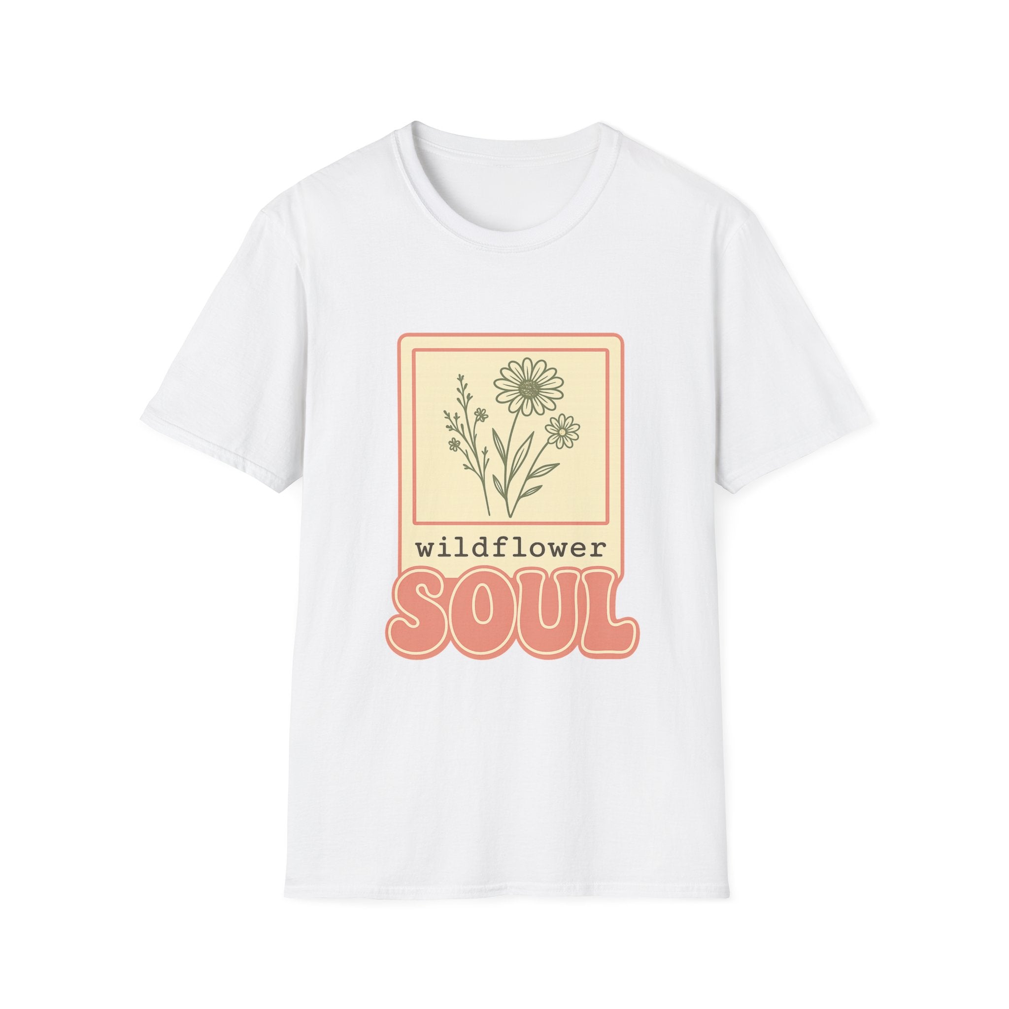 Wildflower Soul Unisex T-Shirt - Softstyle Floral Tee, Nature Lover Shirt, Casual Everyday Wear, Gift for Her, Bohemian Vibes